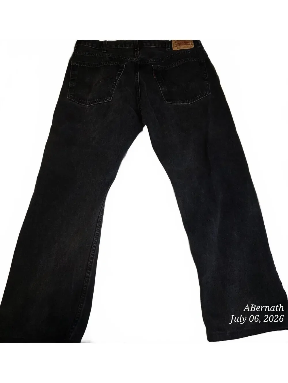 Vintage Levi's 505 Regular Fit Black Jeans W38 L34 Red Tab